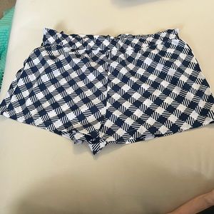 Navy checkered shorts